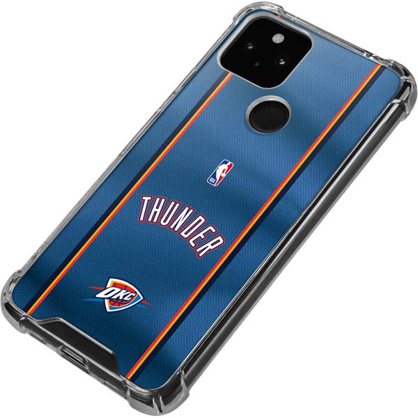 NBA Oklahoma City Thunder Jersey Google Pixel 5 Clear Case