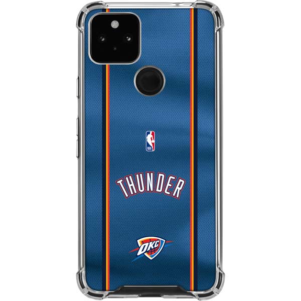 NBA Oklahoma City Thunder Jersey Google Pixel 5a 5G Clear Case
