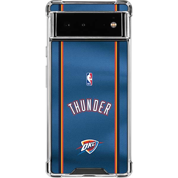 NBA Oklahoma City Thunder Jersey Google Pixel 6 Clear Case
