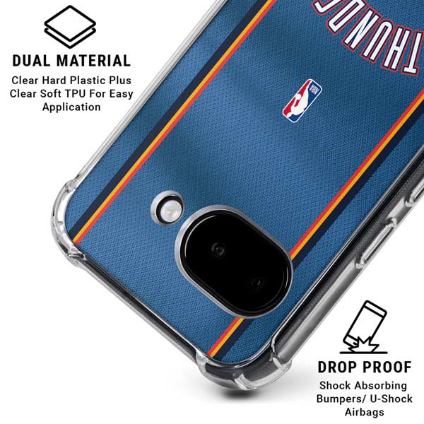 NBA Oklahoma City Thunder Jersey Google Pixel 9a Clear Case