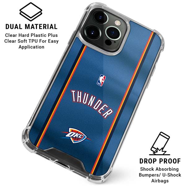 NBA Oklahoma City Thunder Jersey iPhone 15 Pro Max Clear Case