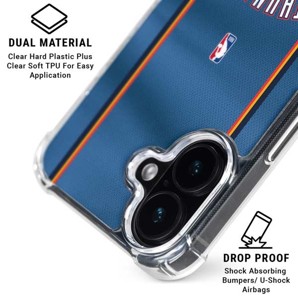 NBA Oklahoma City Thunder Jersey iPhone 16 Clear Case
