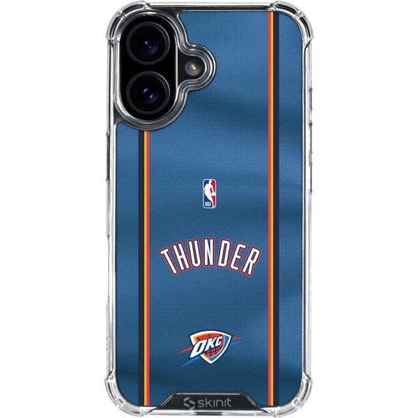 NBA Oklahoma City Thunder Jersey iPhone 16 Plus Clear Case