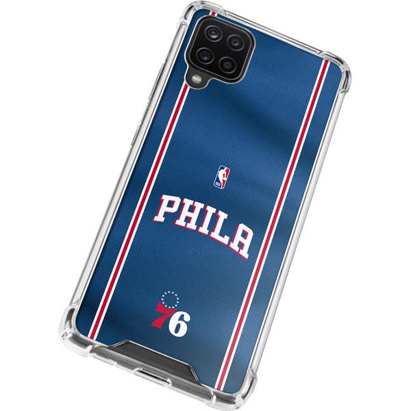 NBA Philadelphia 76ers Jersey Galaxy A12 Clear Case
