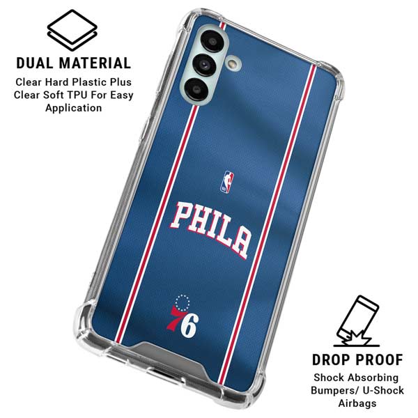 NBA Philadelphia 76ers Jersey Galaxy A13 5G Clear Case