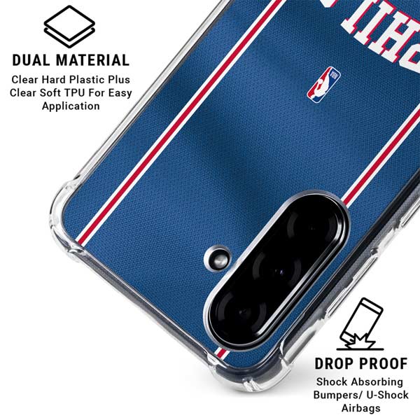 NBA Philadelphia 76ers Jersey Galaxy A36 5G Clear Case