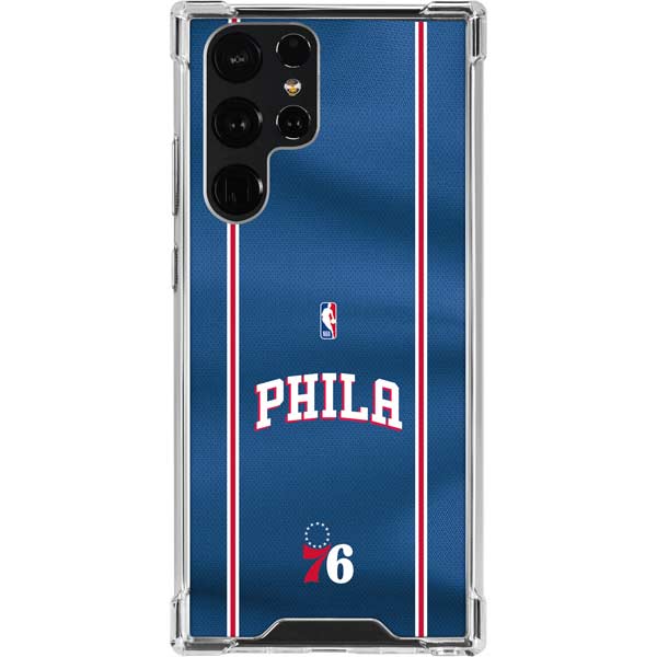 NBA Philadelphia 76ers Jersey Galaxy S22 Ultra Clear Case