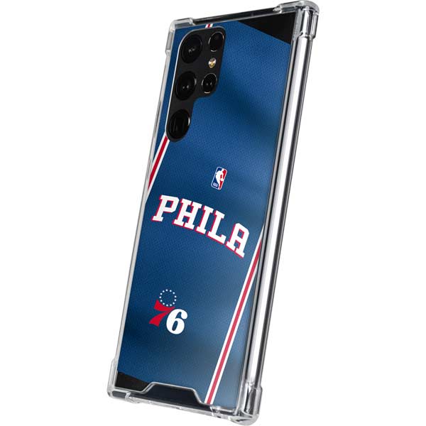 NBA Philadelphia 76ers Jersey Galaxy S22 Ultra Clear Case