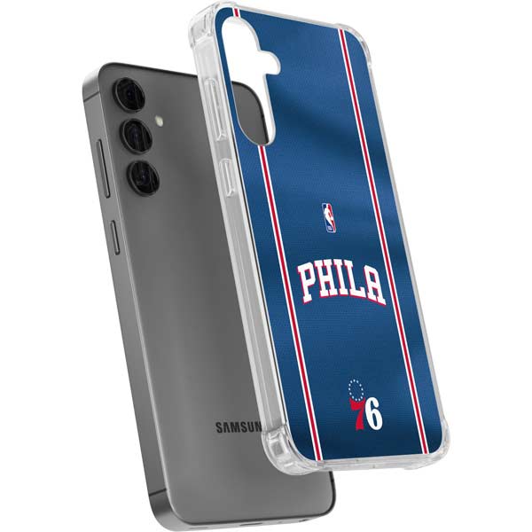 NBA Philadelphia 76ers Jersey Galaxy S24 Plus Clear Case