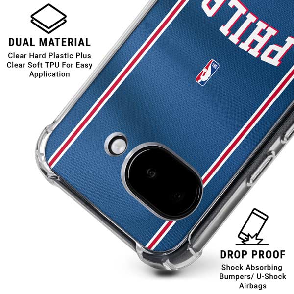 NBA Philadelphia 76ers Jersey Google Pixel 9a Clear Case
