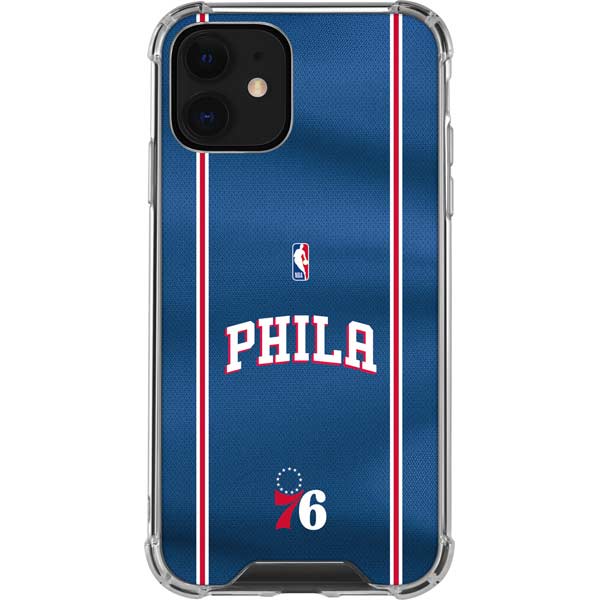 NBA Philadelphia 76ers Jersey iPhone 12 Clear Case