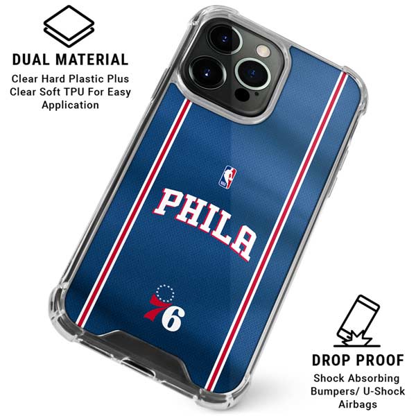 NBA Philadelphia 76ers Jersey iPhone 15 Pro Clear Case