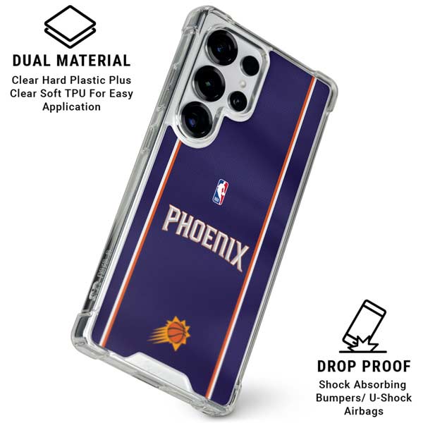NBA Phoenix Suns Jersey Galaxy S25 Ultra Clear Case
