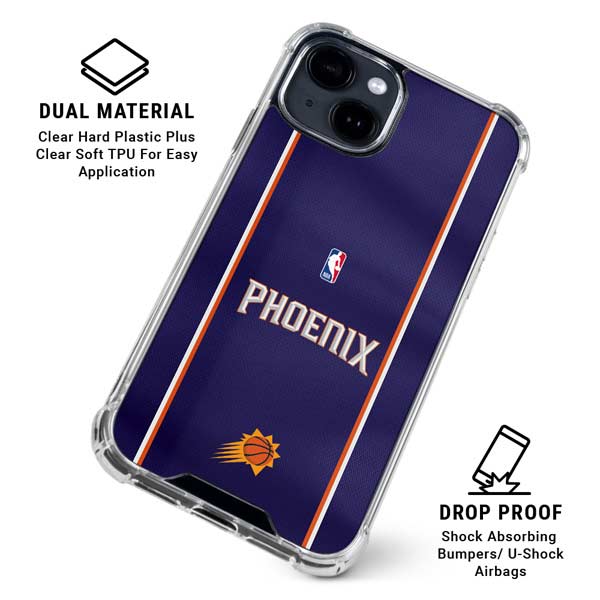 NBA Phoenix Suns Jersey iPhone 15 Plus Clear Case