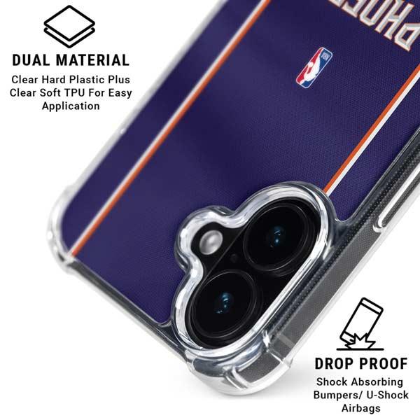 NBA Phoenix Suns Jersey iPhone 16 Clear Case