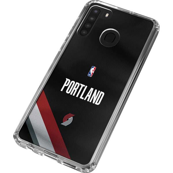 NBA Portland Trail Blazers Jersey Galaxy A21 Clear Case