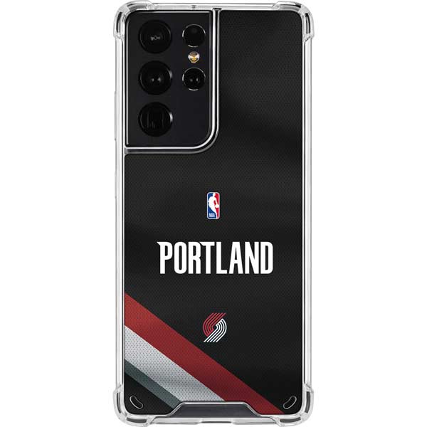 NBA Portland Trail Blazers Jersey Galaxy S21 Ultra 5G Clear Case
