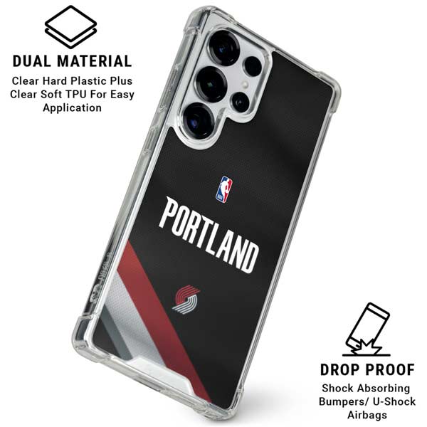 NBA Portland Trail Blazers Jersey Galaxy S25 Ultra Clear Case