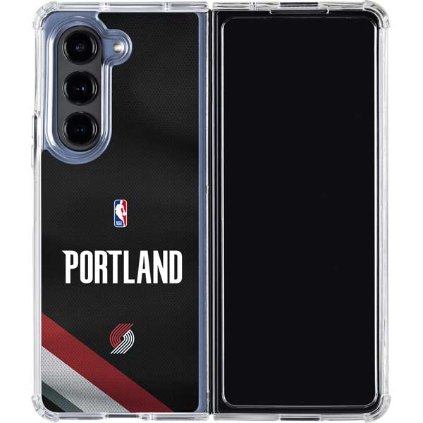 NBA Portland Trail Blazers Jersey Galaxy Z Fold5 5G Clear Case