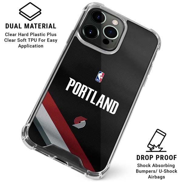 NBA Portland Trail Blazers Jersey iPhone 16 Pro Clear Case