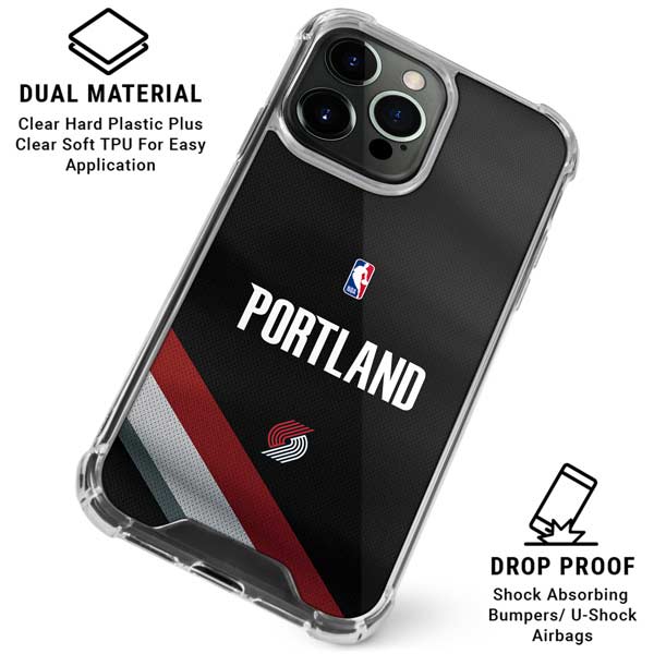 NBA Portland Trail Blazers Jersey iPhone 16 Pro Max Clear Case