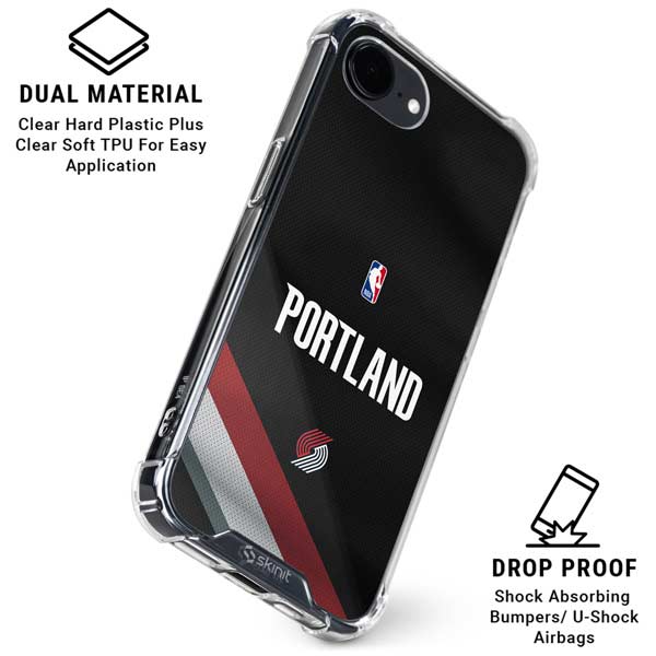 NBA Portland Trail Blazers Jersey iPhone 16e Clear Case