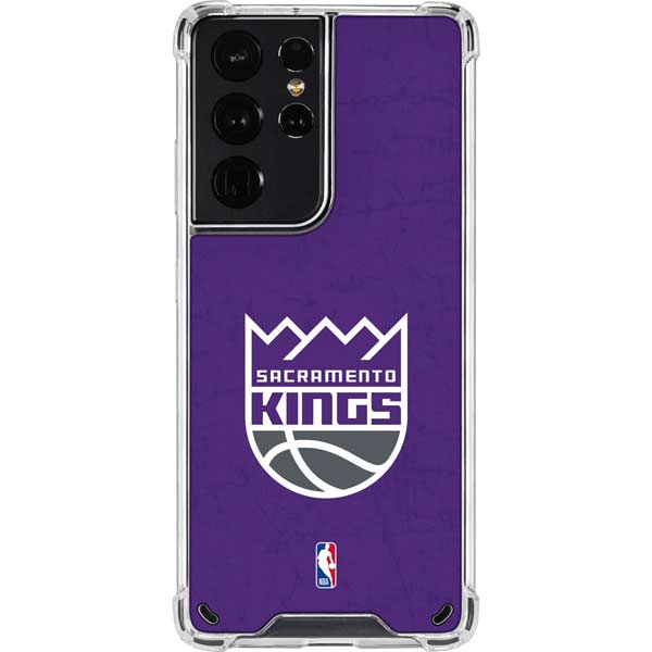 NBA Sacramento Kings Distressed Galaxy S21 Ultra 5G Clear Case