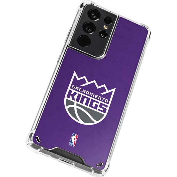 NBA Sacramento Kings Distressed Galaxy S21 Ultra 5G Clear Case