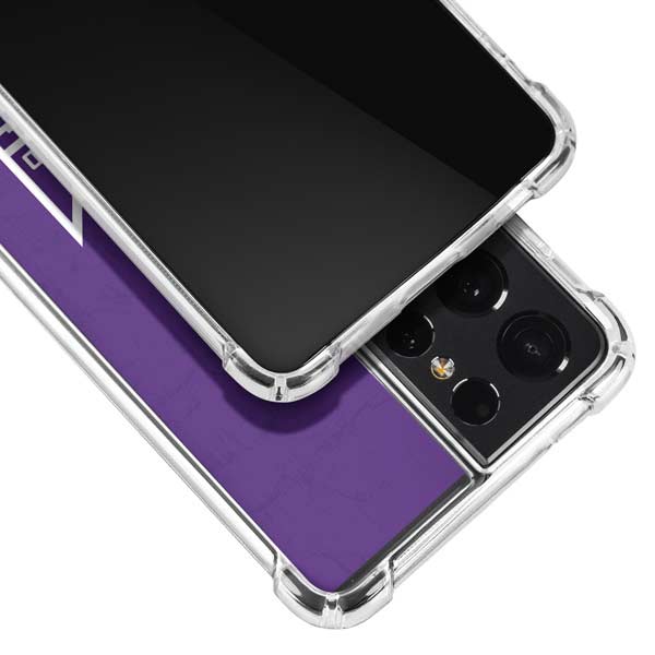 NBA Sacramento Kings Distressed Galaxy S21 Ultra 5G Clear Case