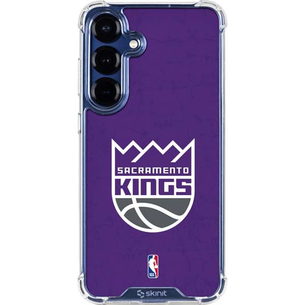 NBA Sacramento Kings Distressed Galaxy S25 Plus Clear Case