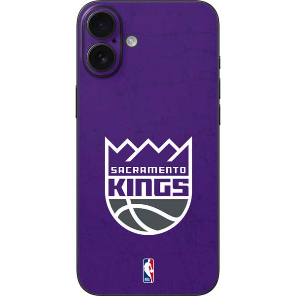 NBA Sacramento Kings Distressed iPhone 16 Plus Skin