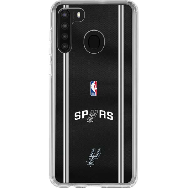 NBA San Antonio Spurs Jersey Galaxy A21 Clear Case