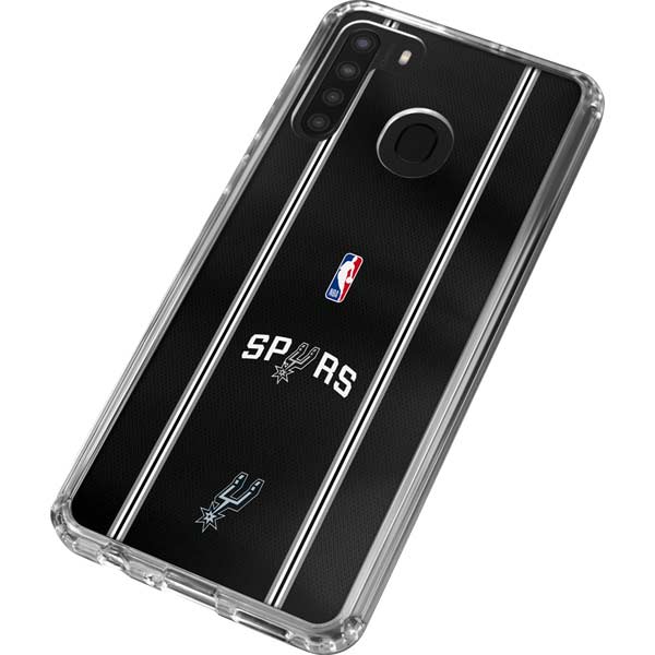NBA San Antonio Spurs Jersey Galaxy A21 Clear Case