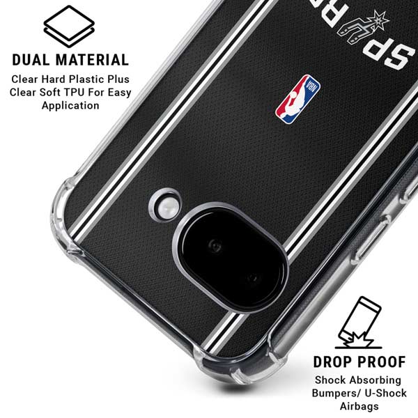NBA San Antonio Spurs Jersey Google Pixel 9a Clear Case