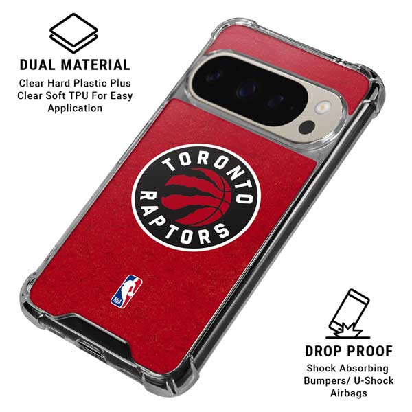 NBA Toronto Raptors Distressed Google Pixel 9 Pro XL Clear Case