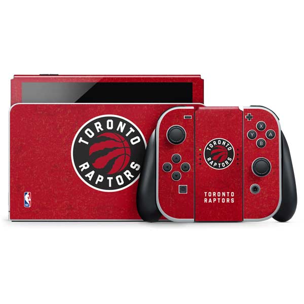 NBA Toronto Raptors Distressed Nintendo Switch OLED (2021) Skin