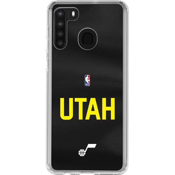 NBA Utah Jazz Jersey Galaxy A21 Clear Case