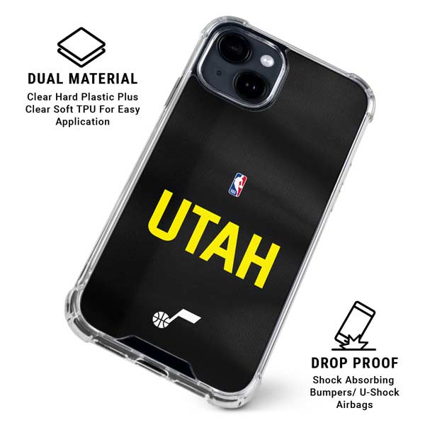 NBA Utah Jazz Jersey iPhone 15 Plus Clear Case