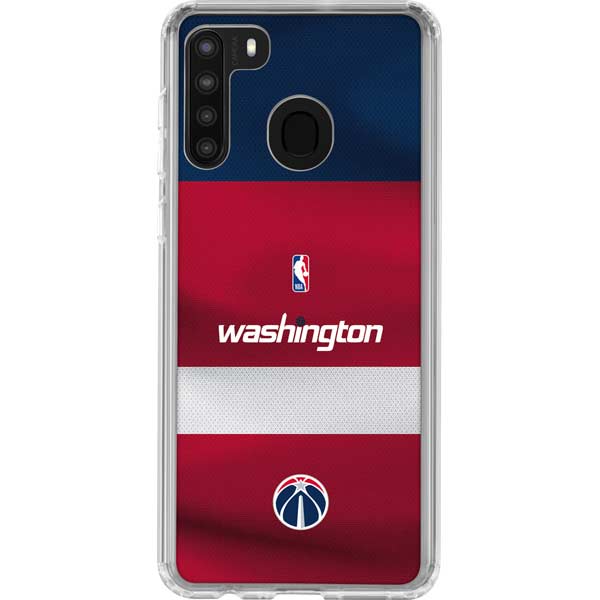 NBA Washington Wizards Jersey Galaxy A21 Clear Case