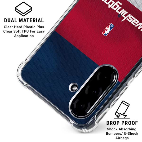 NBA Washington Wizards Jersey Galaxy A36 5G Clear Case
