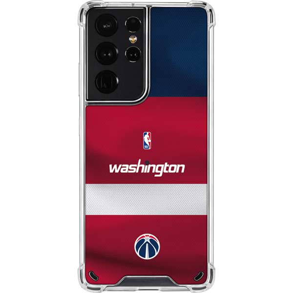 NBA Washington Wizards Jersey Galaxy S21 Ultra 5G Clear Case