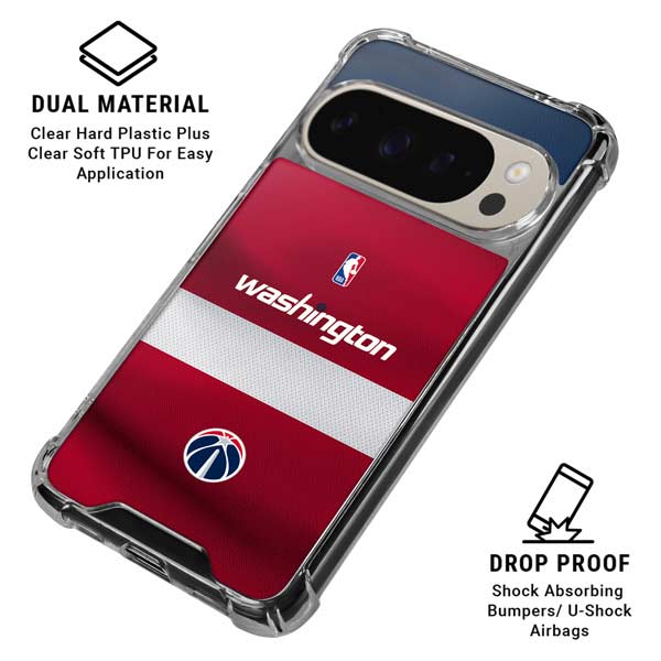NBA Washington Wizards Jersey Google Pixel 9/9 Pro Clear Case