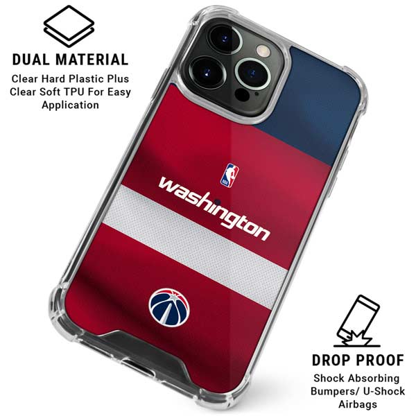 NBA Washington Wizards Jersey iPhone 15 Pro Max Clear Case