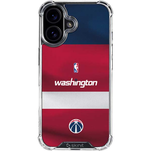 NBA Washington Wizards Jersey iPhone 16 Plus Clear Case