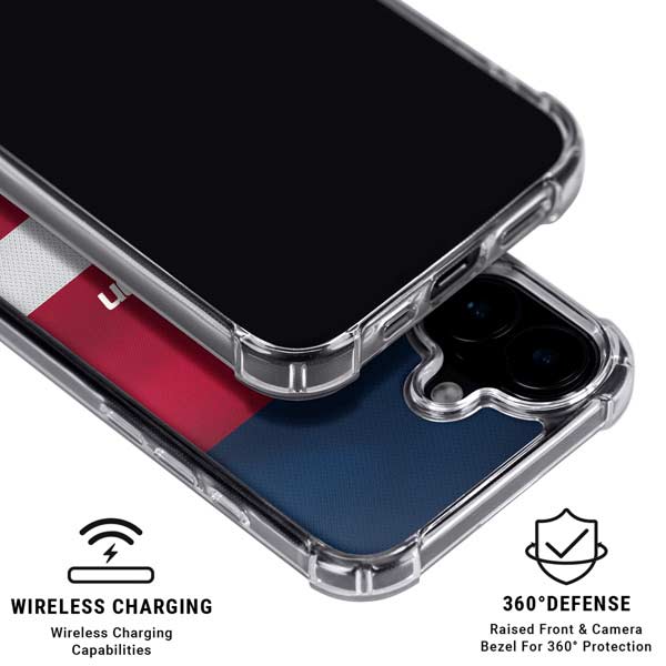 NBA Washington Wizards Jersey iPhone 16 Plus Clear Case