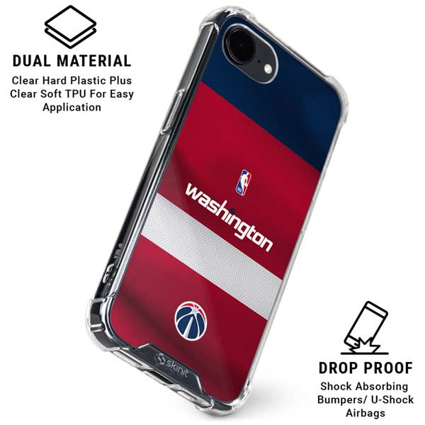 NBA Washington Wizards Jersey iPhone 16e Clear Case