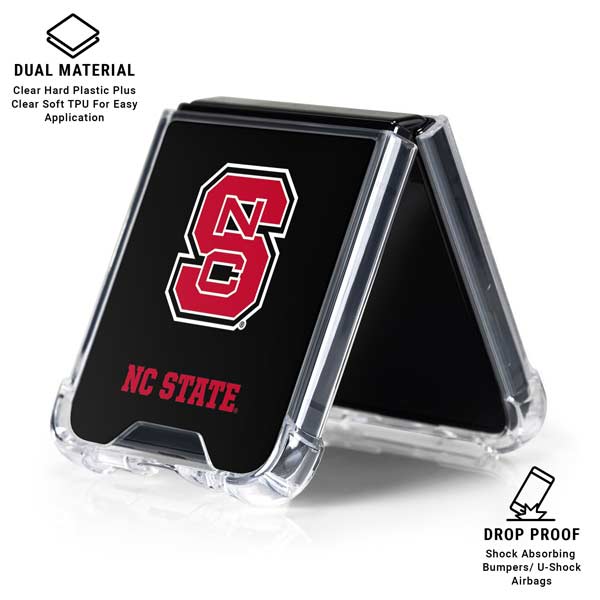 North Carolina State University Logo Galaxy Z Flip7 Clear Case