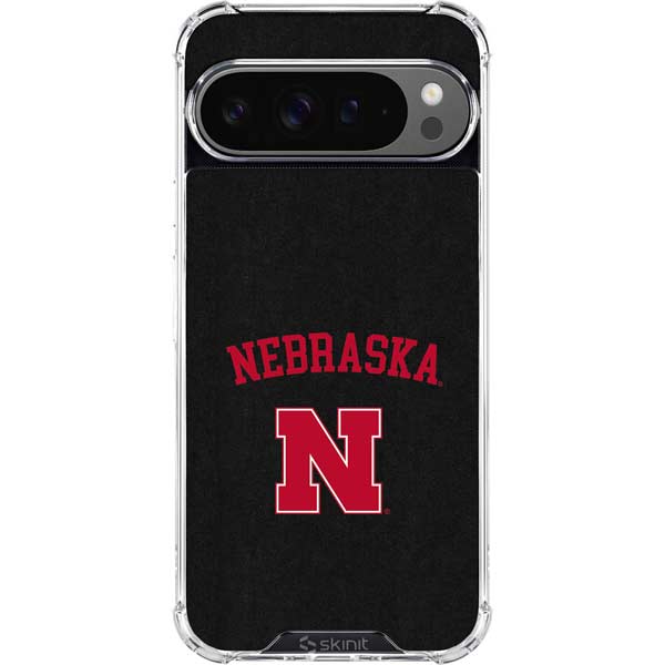 University of Nebraska Collegiate Text Black Google Pixel 10 Pro Clear Case