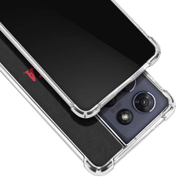 University of Nebraska Collegiate Text Black Moto G Power 5G (2025) Clear Case