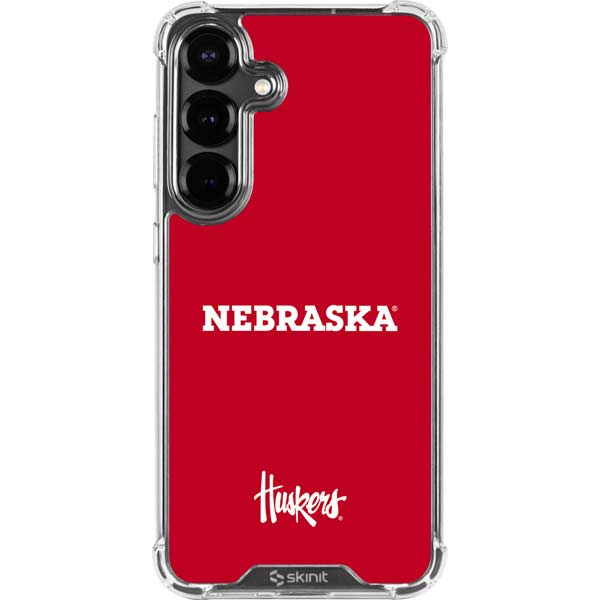 University of Nebraska Red Galaxy S26 Clear Case